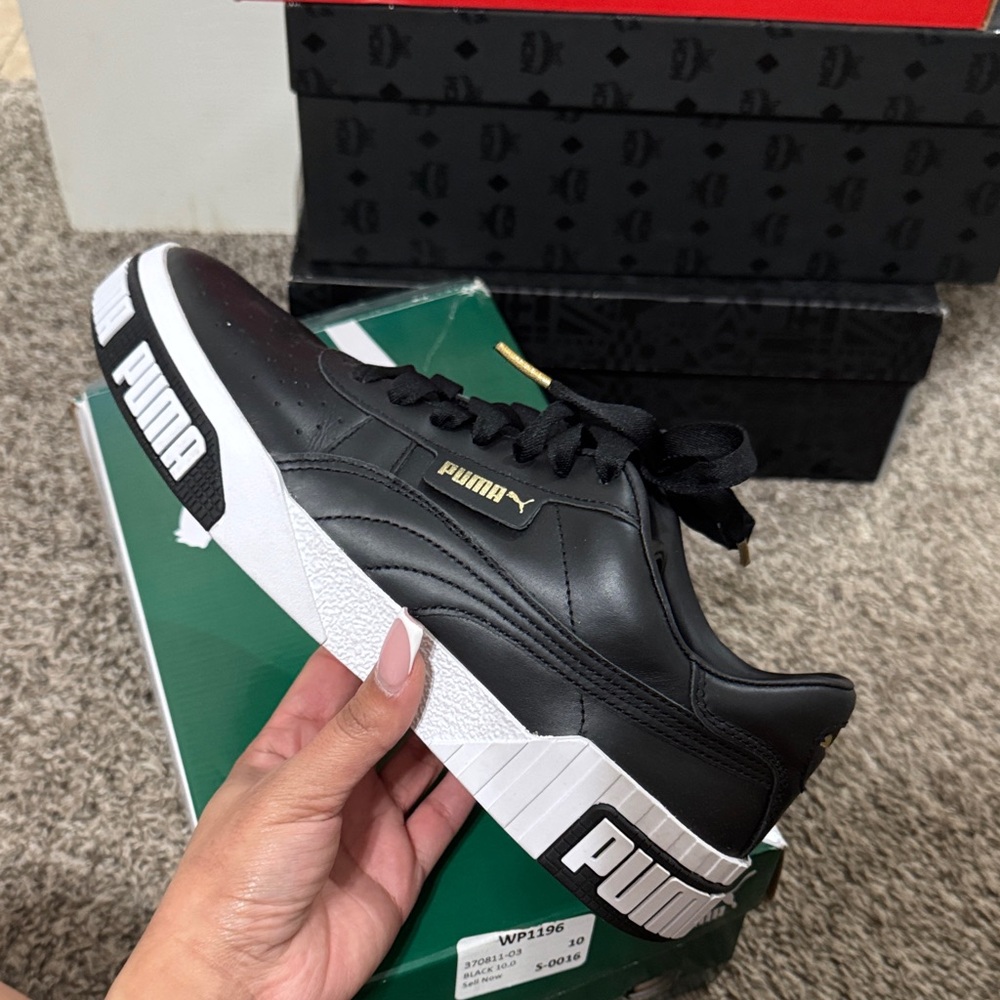 Puma Black and White Platform Sneakers